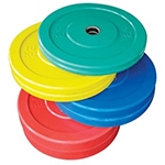 DISQUE OLYMPIQUE PRO CAOUTCHOUC COULEUR  45 cm (HALTROPHILIE)