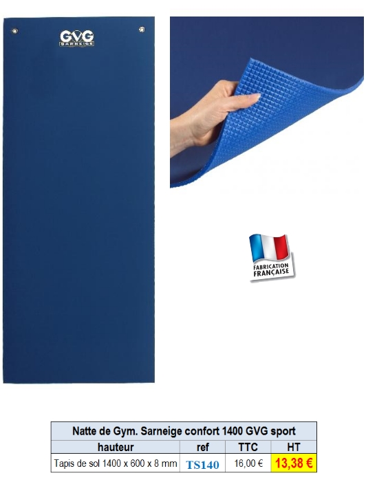 Tapis De Gym Confort Gvg Sarneige BLEU GVG SARNEIGE