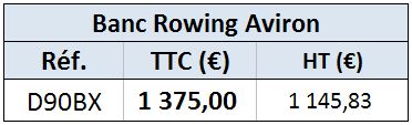 Banc rowing aviron