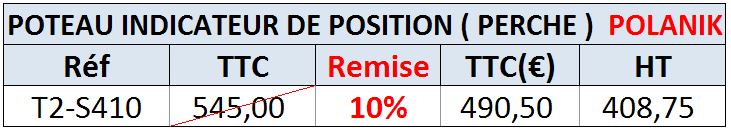 Prix poteau indictaeur de position perche Polanik