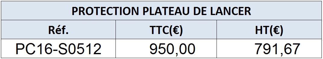 Protection plateau de lancer