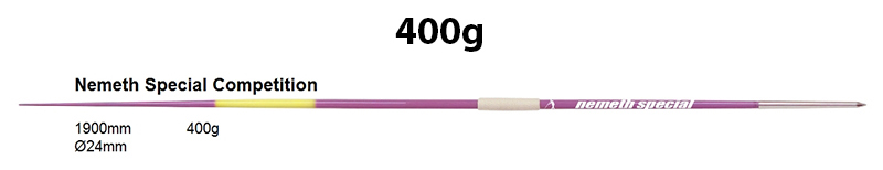 Javelot De Compétition Nemeth Club - 600g, 75m, Certification WA - Neuf